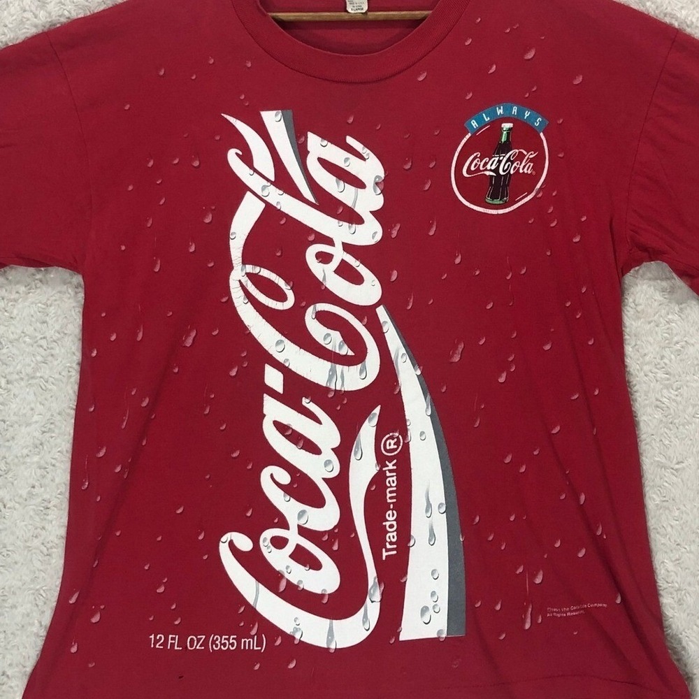 Coca-Cola Distressed Graphic T-Shirt Always Coca-Cola Red Tee‎ Men's Size XL